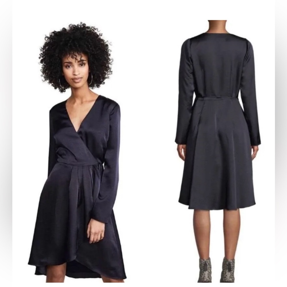 Joie midnight blue asymmetrical cocktail dress NWOT